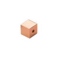 Rose Gold Plated Pewter Large Cube, 1/2"