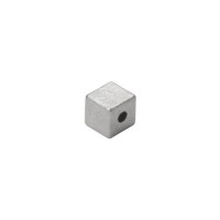 Matte Silver Plated Pewter Small Cube, 3/8"