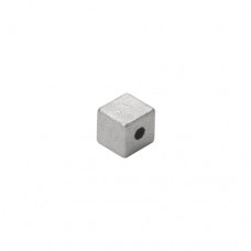 Matte Silver Plated Pewter Small Cube, 3/8"