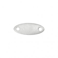 Matte Silver Plated Pewter Trainer Tag, 1 3/8" x 1/2"