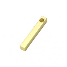 Gold Plated Pewter Bar, 1 1/2 x 13/16"