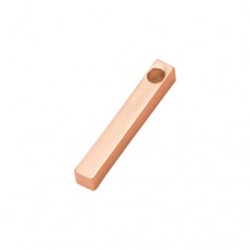 Rose Gold Plated Pewter Bar, 1 1/2 x 13/16"