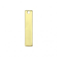 Gold Plated Pewter Rectangle, 1 3/4" x 1/4"