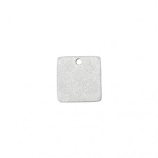 Matte Silver Plated Pewter Small Square, 3/4"