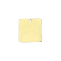 Gold Plated Pewter Square, 15/16"