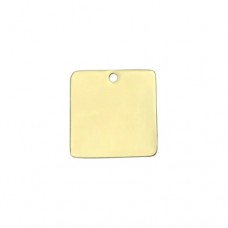 Gold Plated Pewter Square, 15/16"