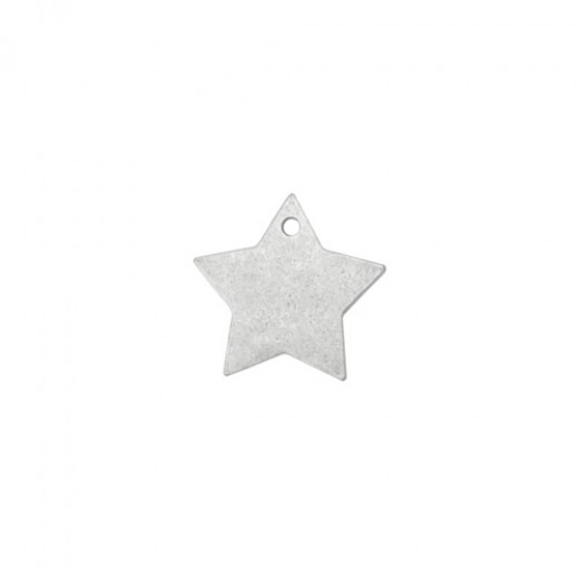 Matte Silver Plated Star, 1"