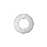 Matte Silver Plated Pewter Washer,  15/16"