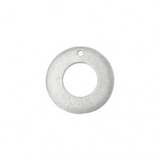 Matte Silver Plated Pewter Washer,  15/16"