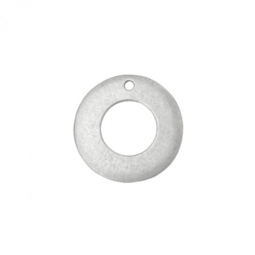 Matte Silver Plated Washer, 1"