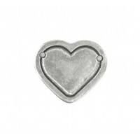 Pewter Large Heart, 1" Border Blank