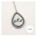Pewter Large Drop, 25mm Border Blank