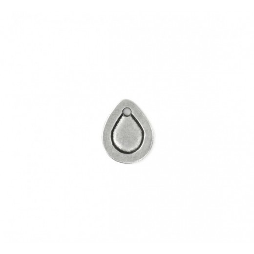 Pewter Small Drop, 14mm Border Blank