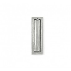 Pewter Small Rectangle, 10 x 32mm pendant or stamping blank Border
