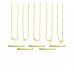 Ready to Wear Necklaces, Gold, Large Rectangle, Pack of 5