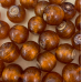 Bulk Bag 18mm Foiled Round Beads, Brown Topaz, Approx 250 Grams