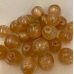 Bulk Bag 18mm Gold Foiled Round Beads, Pale Yellow, Approx 250 Grams