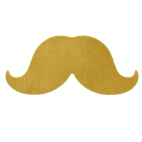 ImpressArt 24ga Brass Mustache, 2 1/4", Pack of 2