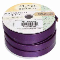 Metallic Purple 10x2mm Leather in multiples of 50cm