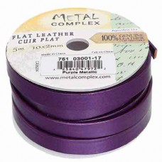 Metallic Purple 10x2mm Leather in multiples of 20cm