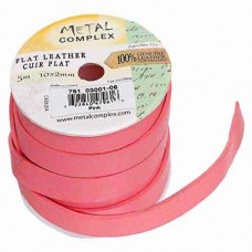 Pink 10x2mm Leather in multiples of 50cm