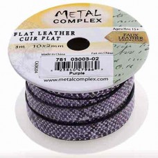 Purple Faux Snakeskin 10x2mm Leather in multiples of 20cm