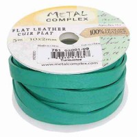 Turquoise 10x2mm Leather in multiples of 50cm