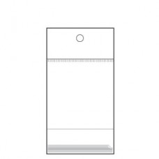 3" x  3" Clear Poly Hanging Bag, resealable with white header, pack of...