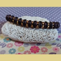 Bracelet SO Cute Bead Bundle - Deep Purple and Gold