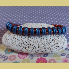Bracelet SO Cute Bead Bundle - Electric Blue and Copper