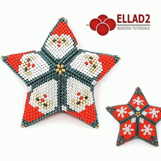 Santa Snowflake Star Beads Kit for ELLAD2 Tutorial