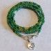 Green Dove Charm Seed Bead Wrap Bracelet Kit