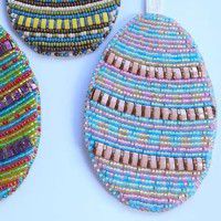 Bead Embroidery Playful Pastel Easter Egg Kit