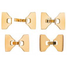 Leather Bow Shaped Clasp, 39 x 28.5mm Gold