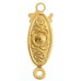 Fancy Box & Hook Clasp, 18 x 6mm, Gold, Pack of 2 pieces