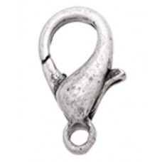 10mm Antique Silver Lobster Clasps, Pack of 10 