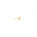 Ear Studs, Gold Colour with Ball and Loop, 3 Pairs.