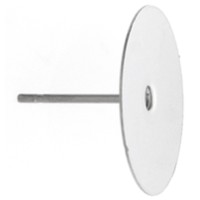 14 mm Flat Ear studs, Nickel Colour, Pack of 10 ( 5 Pairs), 23610934