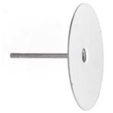 14 mm Flat Ear studs, Nickel Colour, Pack of 10 ( 5 Pairs), 23610934