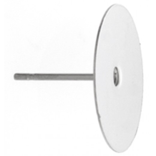 14 mm Flat Ear studs, Nickel Colour, Pack of 10 ( 5 Pairs), 23610934