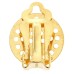 Ear Clip Perforated Gold - 10pcs / 5 pairs - 23611092