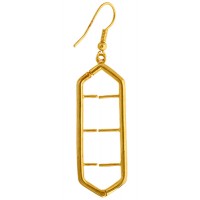 Rectangle Interchangeable Gold Earrings, 1 Pair