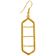 Rectangle Interchangeable Gold Earrings, 1 Pair