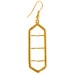 Rectangle Interchangeable Gold Earrings, 1 Pair