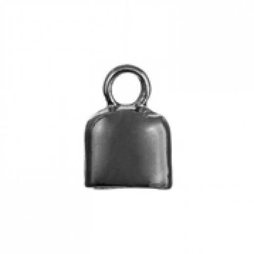 Kumihimo End Cap Oval  7X11mm Gunmetal  - Pack of 2 - 23820100-02