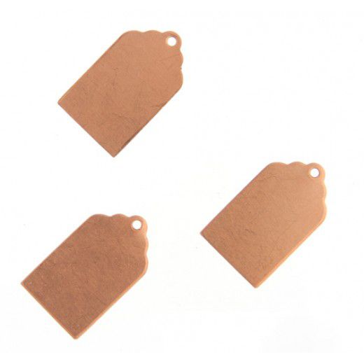24ga Copper Rectangle, 13 x 20mm, Pack of 3
