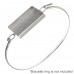 Silver Handmade Bezel, Rectangle Link, Use with Interchangeable Bracelet