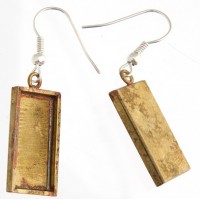 100% Antique Gold Handmade Bezel, Earrings, 21 x 11 x 2mm