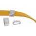 7.5mm Silver Slider with Heart, 4 Pcs