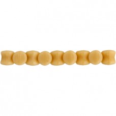 Czech Pellet 4x6mm - Ivory Alabaster Opaque - approx 43 beads